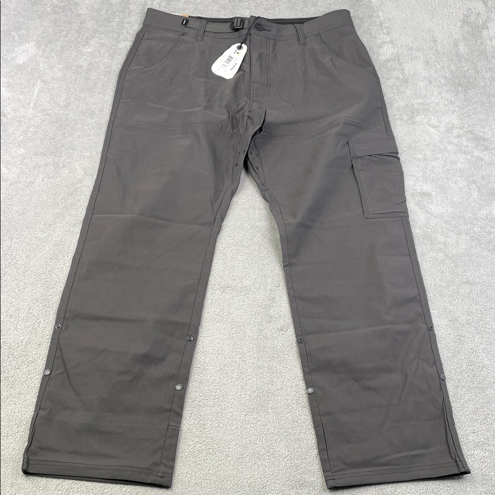 NEW Prana 34/30 Stretch Zion II Pant Men's Charcoal‎ Gray Cargo Pants